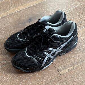 Asics Black and Silver Gel Rocket Shoes Volleyball